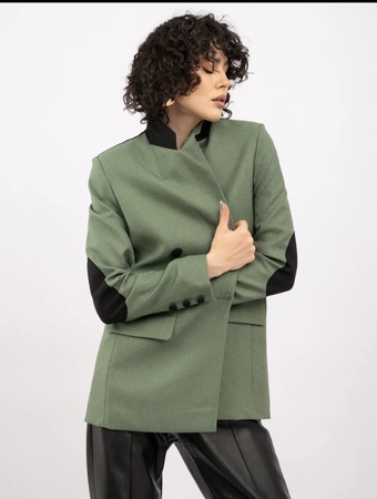 Пиджак оверсайз удлиненный с поясом