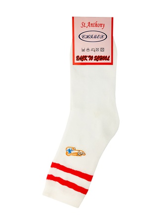 НОСКИ ЖЕНСКИЕ "DIVI" № 474-G324 БЕЛЫЕ С КРАСНЫМ