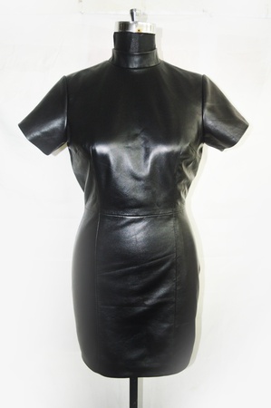 women  genuine leather dress, women 100% leather outfit