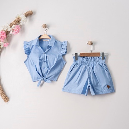 2 Parça Gömlek Takım Şortlu 7-10 Yaş