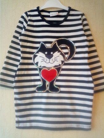 Туника полосатое котенок