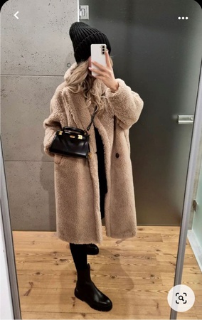 Пальто-шубка Тедди зимняя на подкладке с синтепоном