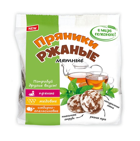 Пряники "Ржаные" с разнообразием фруктовых вкусов