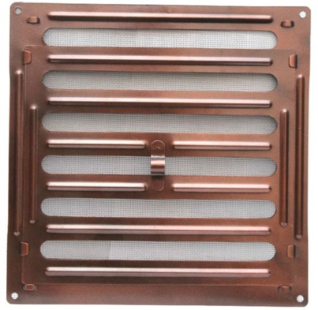 Решётка вентил., щелевая регул. Р200 (250х250) с сеткой полимер