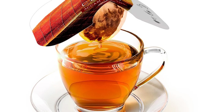 Cuplid çay &quot;Assam altın uçları&quot; siyah yaprak 2 g&#39;lık 25 poşet.