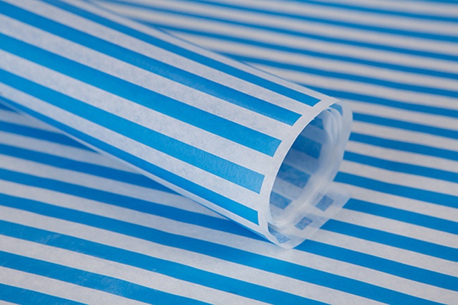 Siliconized baking paper with "Narrow stripes" pattern (roll 8m)