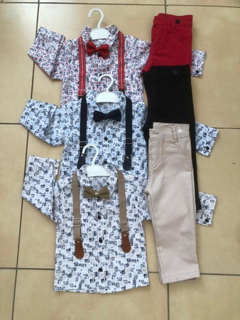 Gömlekli Askılı Şortlu Takım