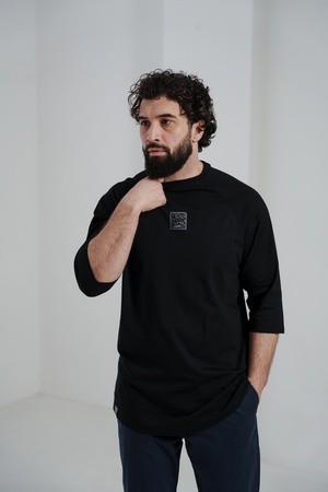 3/4 Sleeve T-shirt SJ-131 Black