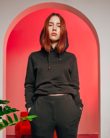 Hoodie female asymmetric \ male asymmetric