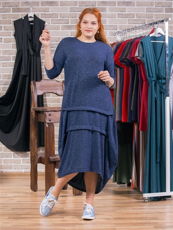 Платье П-436_темно-синий