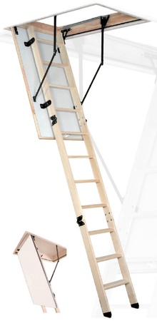 Katlanır ahşap merdiven "COMFORT" OLK 70x120x280 cm.