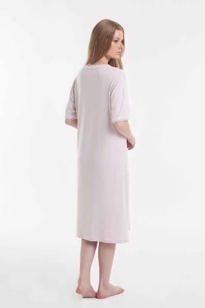 Женская домашняя одежда Night Dress %48 cotton /%48 modal / %4 elasten