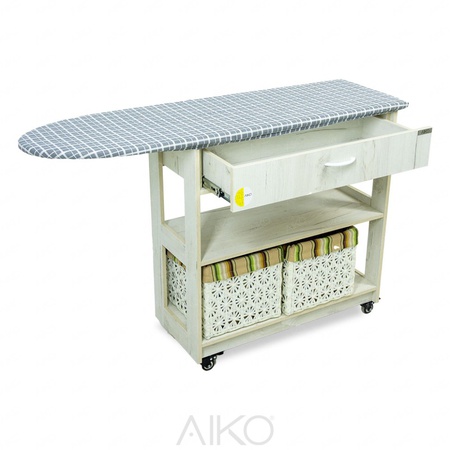 Bügelbrett auf Rollen mit Körben AIKO