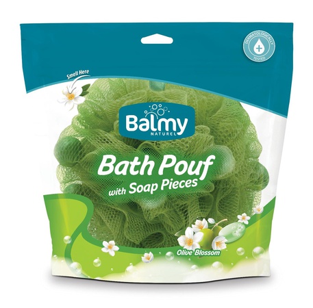 Badetuch mit Seifenstücken