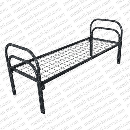 Кровать металлическая одноярусная усиленная сетка сварная ‘КС-8’ для лагеря