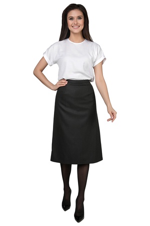 Юбка трапеция миди