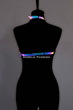 Reflektörlü Gizli Arzu Kadın Gizli Arzu İç Giyim, Gizli Arzu Reflektörlü Sütyen Harness