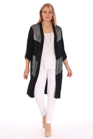 كارديغان من جلد السويد مع التفاصيل