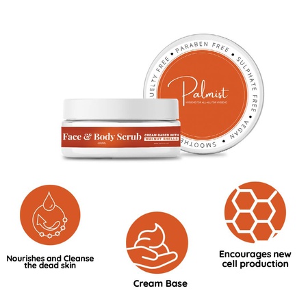 Palmist Face & Body Exfoliating Walnut Scrub (SLS / Paraben free) 200ml