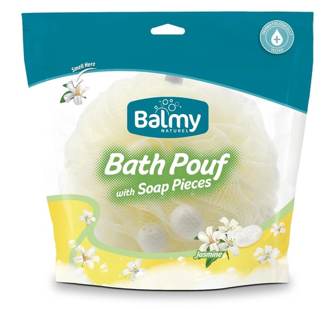 Badetuch mit Seifenstücken