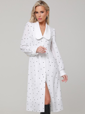 Офисное платье с воротником