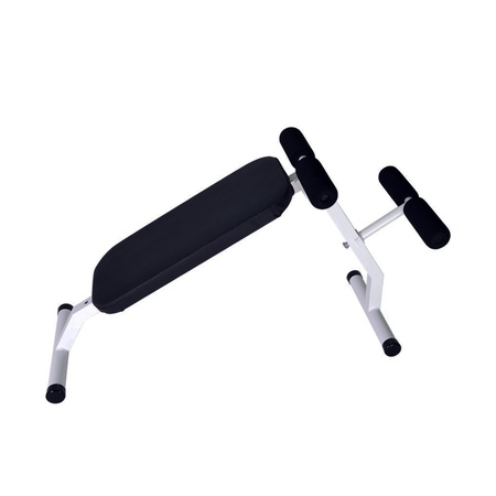 Скамья MDL тренировочная 2 в 1 для пресса и спины белая