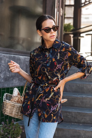 Женская удлиненная рубашка