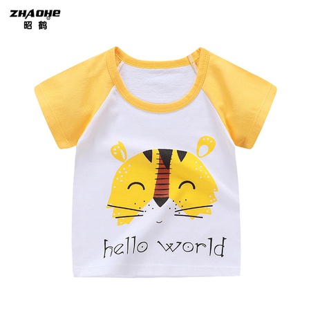 Детская футболка с длинными рукавами из чистого хлопка для мальчиков и малышей с длинными рукавами и сюжетами мультфильмов для девочек, летняя новая одежда