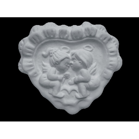 Гипсовое панно для раскрашивания Сердце с Ангелами