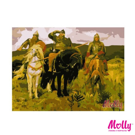 Sayılarla boyama Vasnetsov. Üç kahraman