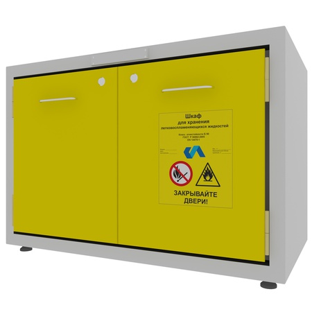 Yanıcı sıvıların güvenli depolanması için dolaplar