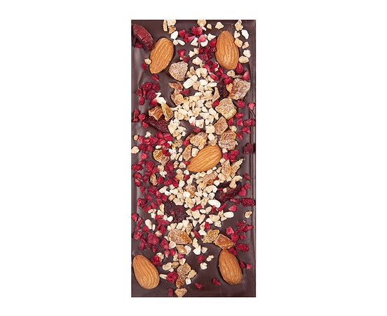 Kızılcık ve bademli bitter çikolata