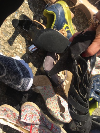 Обувь женская мужская детская оптом секонд-хенд second-hand из Англии крем grade creame A extra спортивная сток