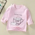Children's bottoming shirt pure cotton t shirt spring and autumn new baby cartoon top boys and girls single baby long sleeves