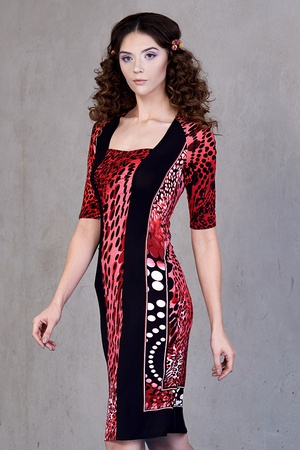 112-1721 Ateş leoparı elbise