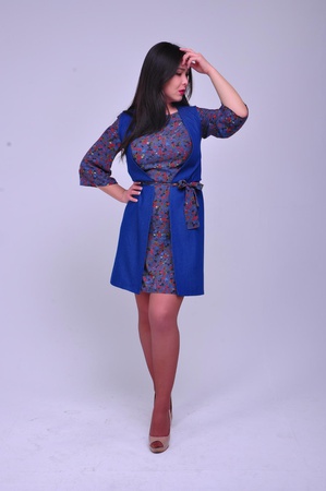 Denim yelek ile takım elbise 2 elyaf