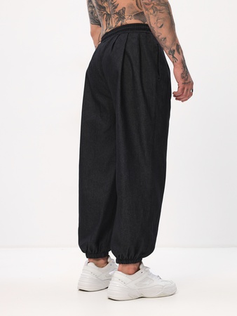 Штаны Джинсовые укороченные широкие