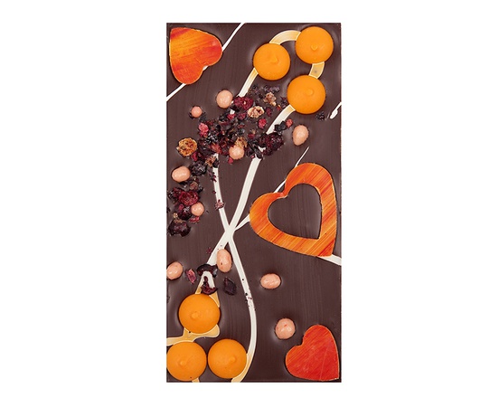 Тёмный шоколад "Сердце в апельсинах"