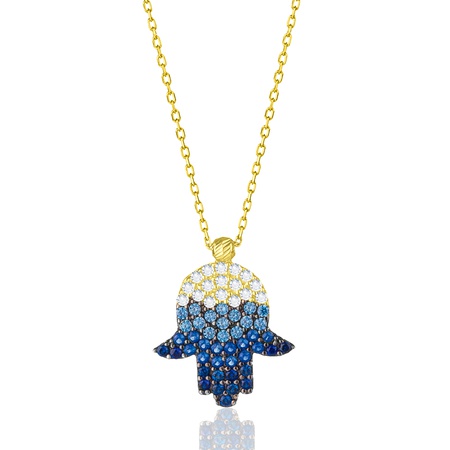 Колье Even & Pétra из 14-каратного золота Ocean Stone Fatma's Hand