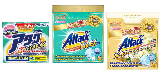 Средства для стирки белья - Япония, Корея