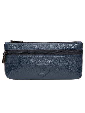 Ключница-кошелек 2 молнии натуральная кожа