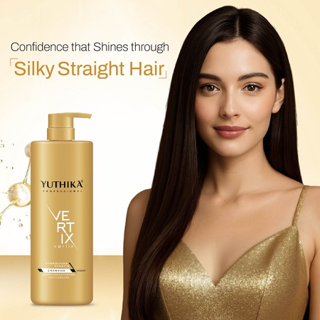 Yuthika Professional Vertix Hydrolyzed Keratin Shampoo Ultimate Care & Restoration 1000ml I Post Care Shampoo For Straightened Hair , Salon Like Smooth Hair