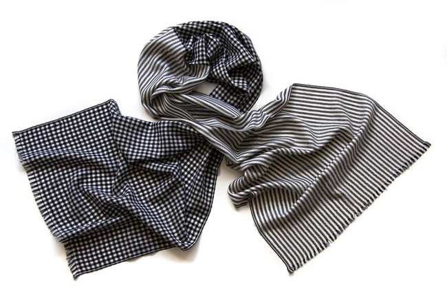 Italian silk and wool scarves for men