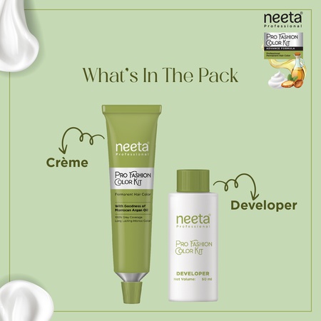 Neeta Fashion Color Kit Permanent Hair Color Natural Black 1.0