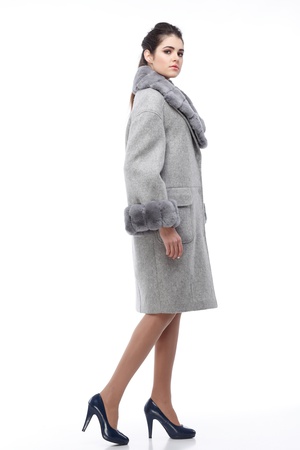 Зимнее пальто Монро с утеплителем, шерсть Италия