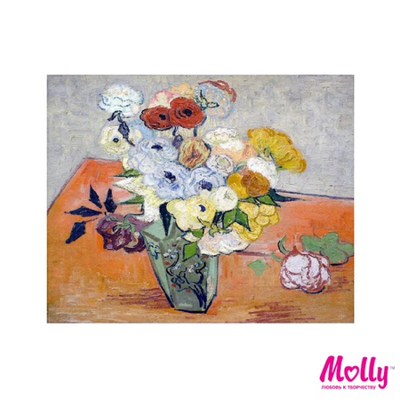 Картина по номерам Ван Гог. Японская ваза с розами