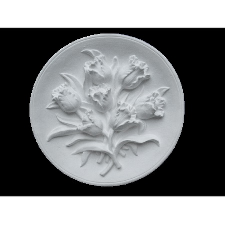 Gypsum panel for coloring Plate Tulip