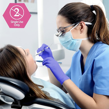 MedPride Неопудренные нитриловые смотровые перчатки, средние, коробка/100 шт.