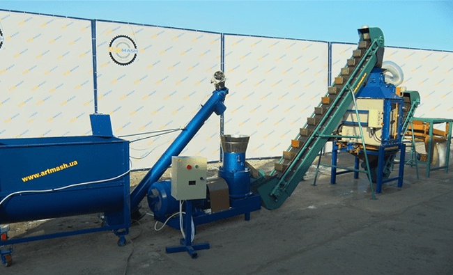 Линия гранулирования древесных опилок Артмаш