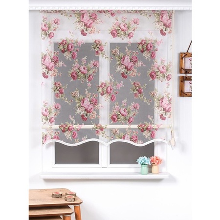 Рулонные шторы из тюля с венецианской розой 90X200